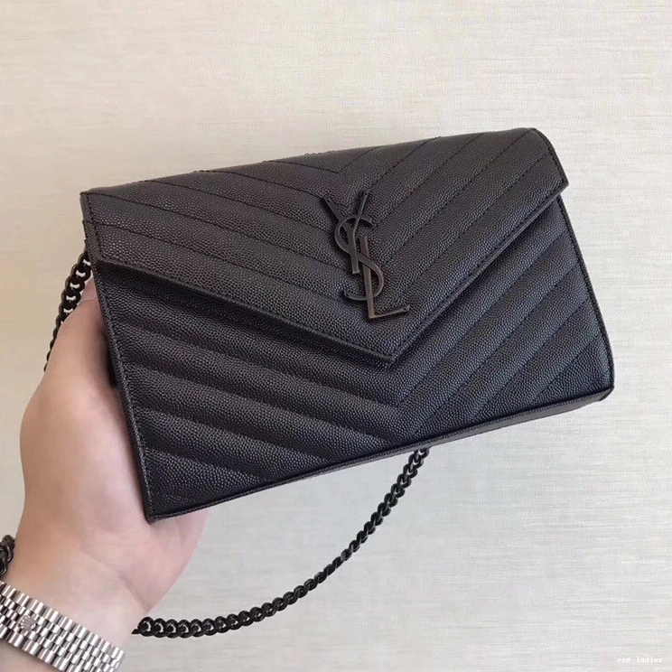 Repzbay REP MATELASSÉ CASSANDRE WALLET YSL CHAIN 0806